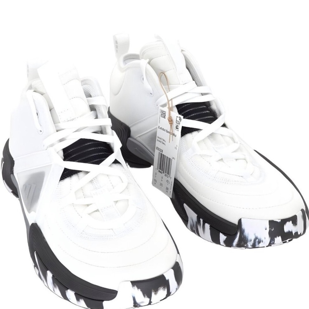 Adidas Women's Exhibit Select Mid Sneaker, Core Black/White/Carbon, Size 6.5